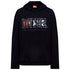 Diesel Double Destroyed Logo Black Hoodie XS